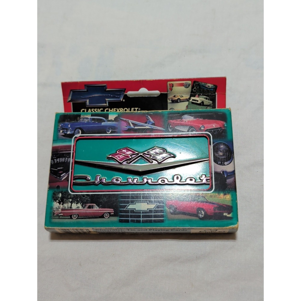 Vintage 1999 Chevrolet Limited Edition Numbered Tin & Playing Cards Factory Seal